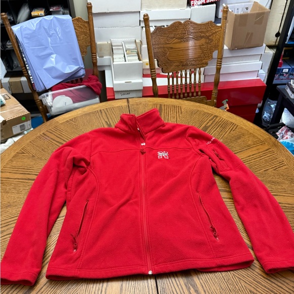 Columbia Nebraska Cornhuskers Red Fleece Jacket - Picture 1 of 7